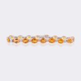Colour intensive Yellow Sapphire Bracelet with Diamonds - image 1