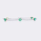  Emerald Diamond Bracelet 'Hearts' - image 1