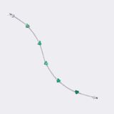  Emerald Diamond Bracelet 'Hearts' - image 2