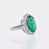 Emerald Ring with Diamonds - image 2
