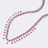 Ruby​​ Diamond Necklace 'Red Hearts' - image 2