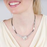 Prachtvolles Südseeperl Diamant Collier - Bild 3