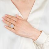 White Topaz Cabochon Ring - image 4