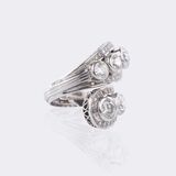 Großer Vintage Cross-Over Brillant Ring - Bild 2