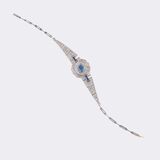 Art-déco Ceylon Saphir Diamant Armband - Bild 2