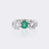 Smaragd Brillant Ring - Bild 1