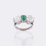 Smaragd Brillant Ring - Bild 3