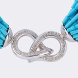 Türkis Collier mit 'Signature Drop' Brillant-Schließe - Bild 2