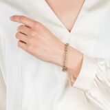 Apartes Bicolour Blütenarmband mit Brillant-Besatz - Bild 3