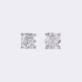 Paar weißer Diamant Solitär Ohrstecker - Bild 1