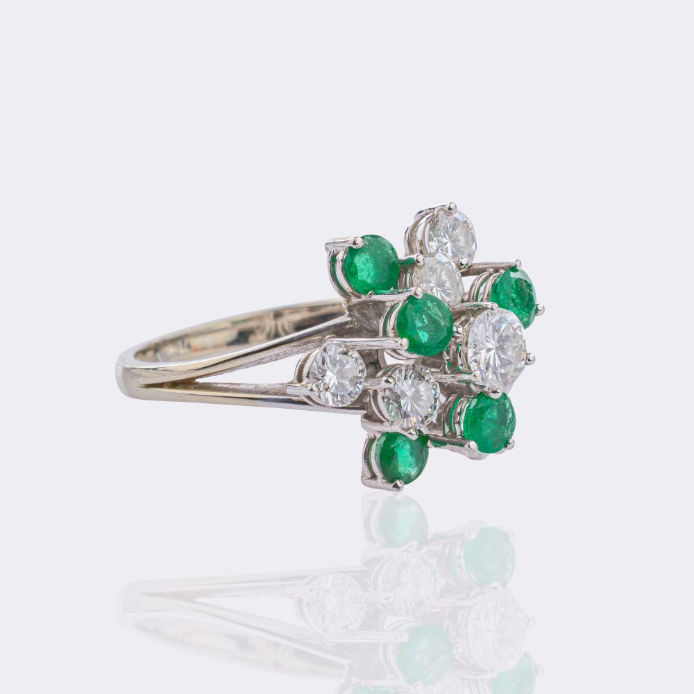 Emerald Diamond Ring - image 2