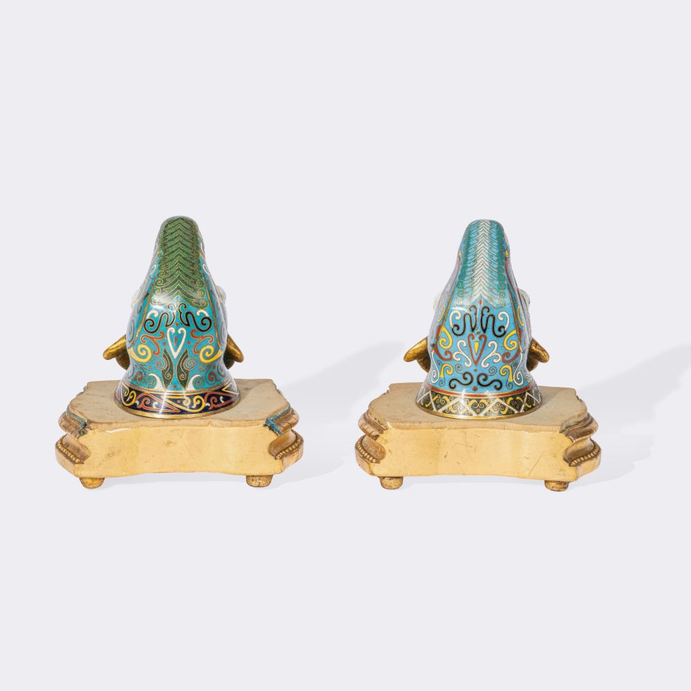 A Pair of Ritual Cloisonné Vessels - image 3