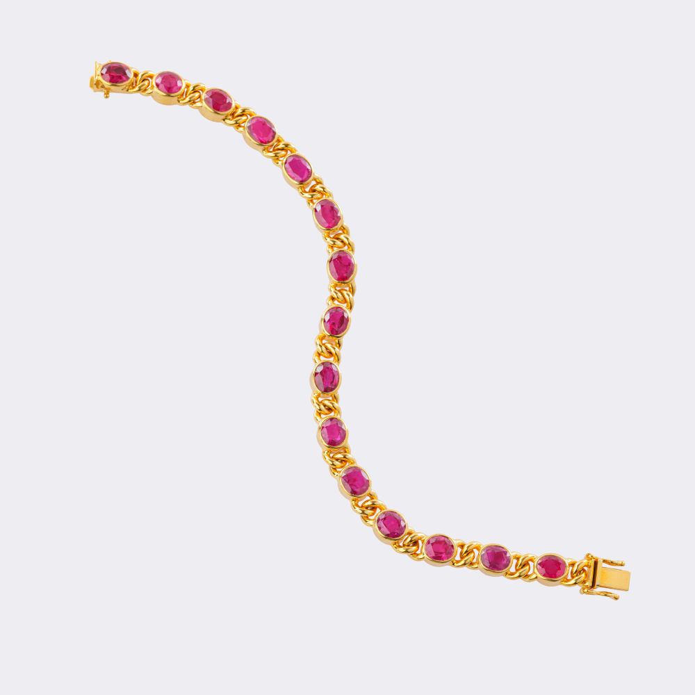High carat and Bracelet with natural Birma Rubies - image 2