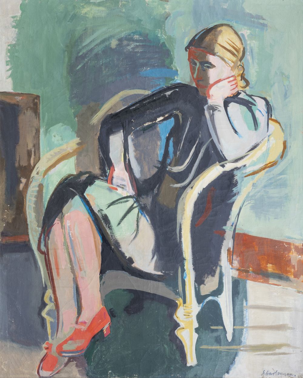 Erich Hartmann - Woman in an armchair - Hildegard Eggers-Kestner