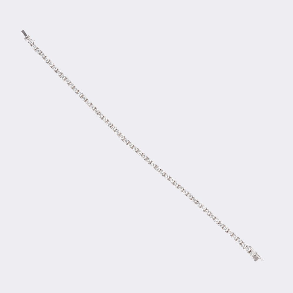 Fine white tennis bracelet - image 2