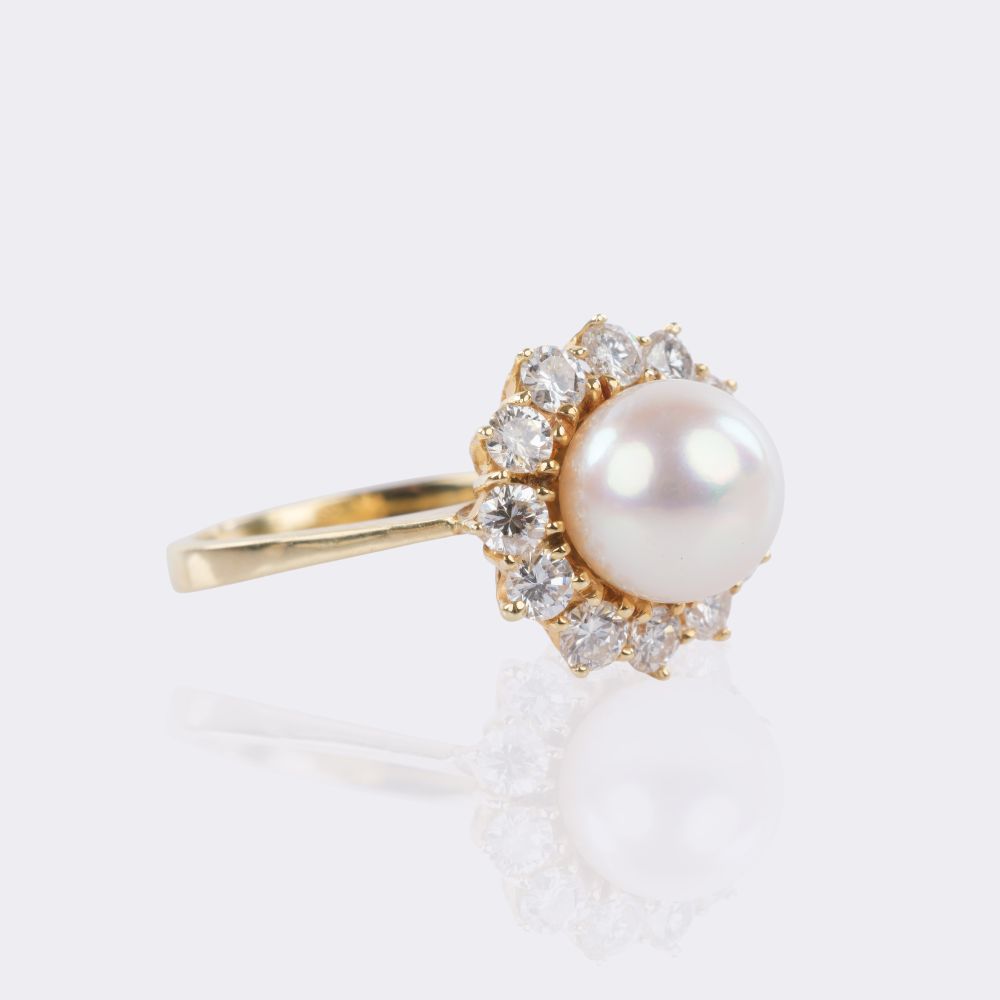 Pearl Diamond Ring - image 2