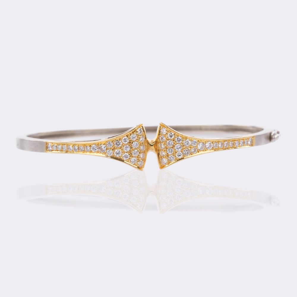 Bicolor brilliant bangle - image 2