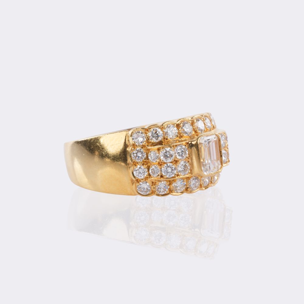 Brillant Ring mit Baguette Diamant - Bild 2