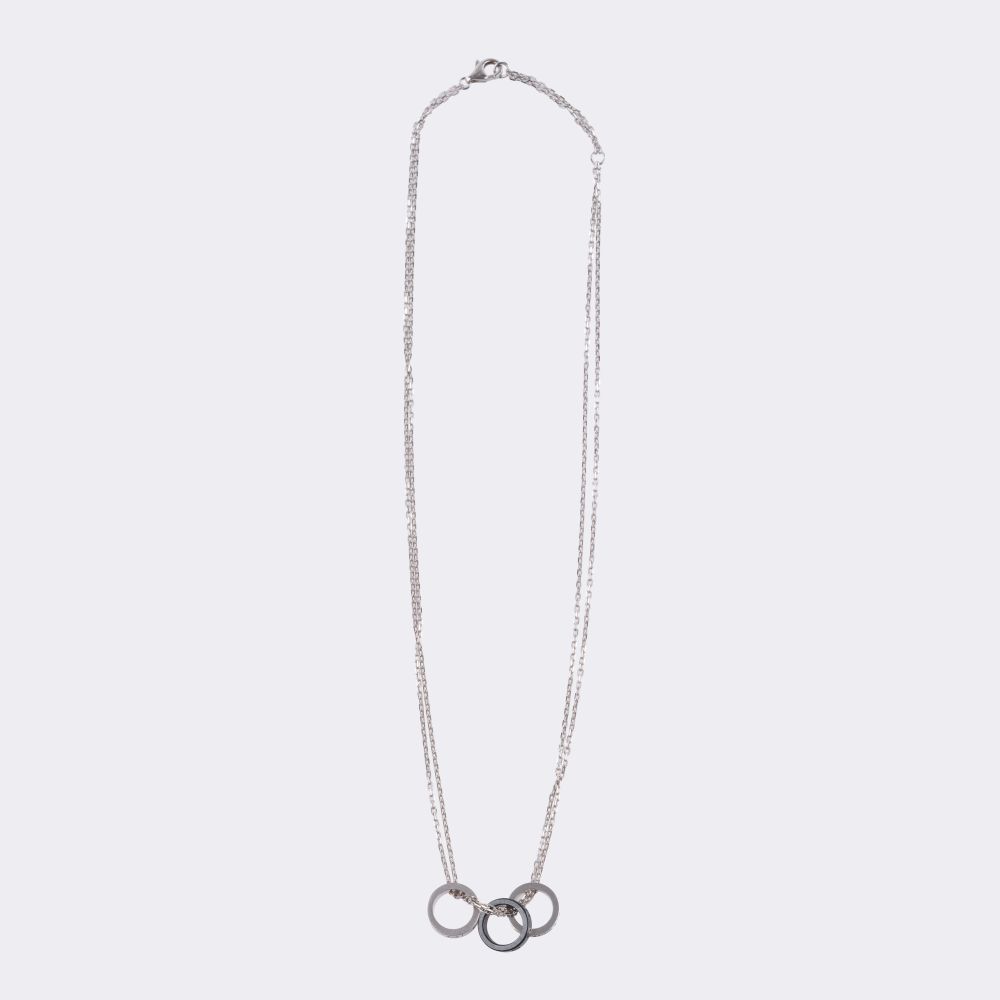 Three 'Love Diamond Pave' Pendant on Chain - image 2