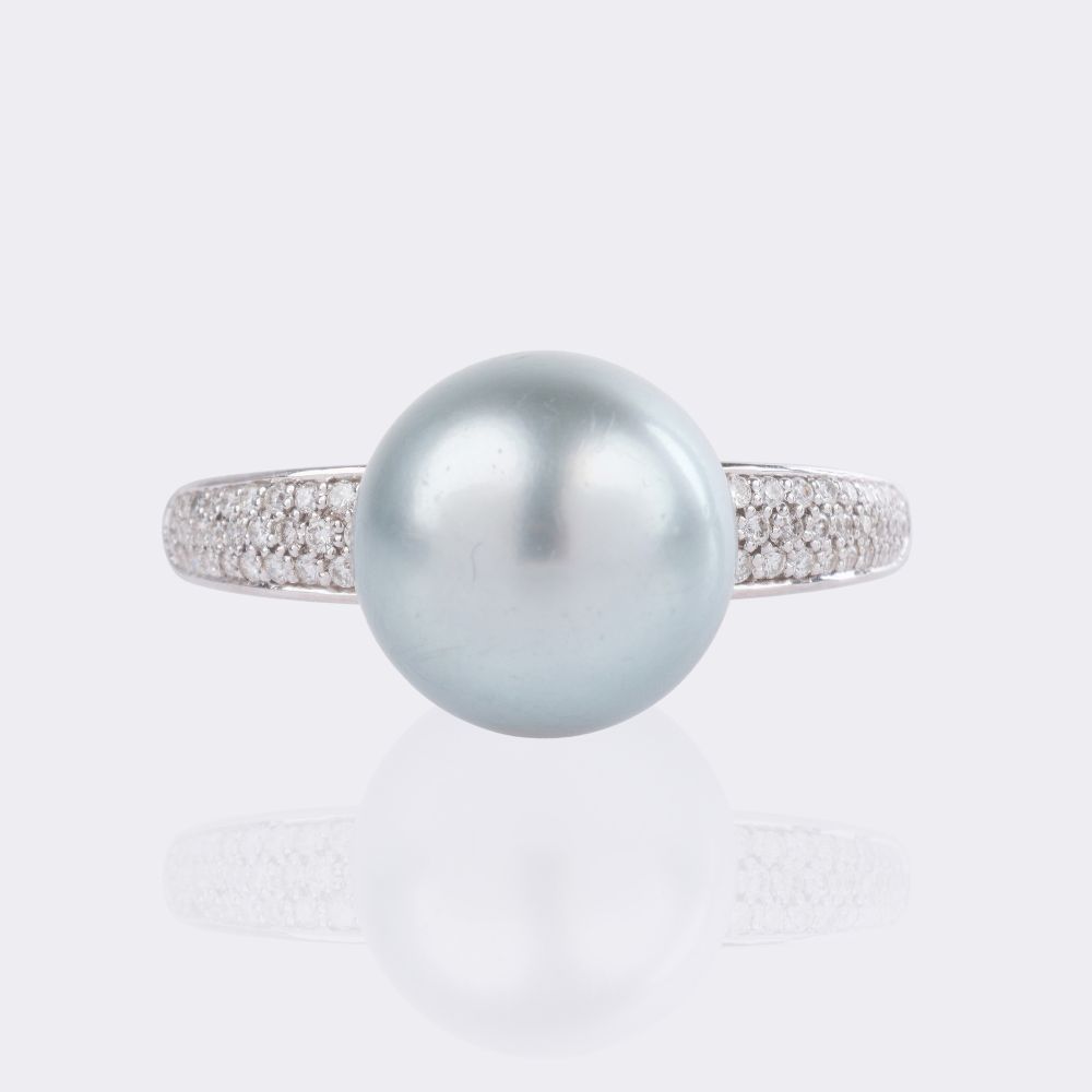 Tahiti Pearl Diamond Ring