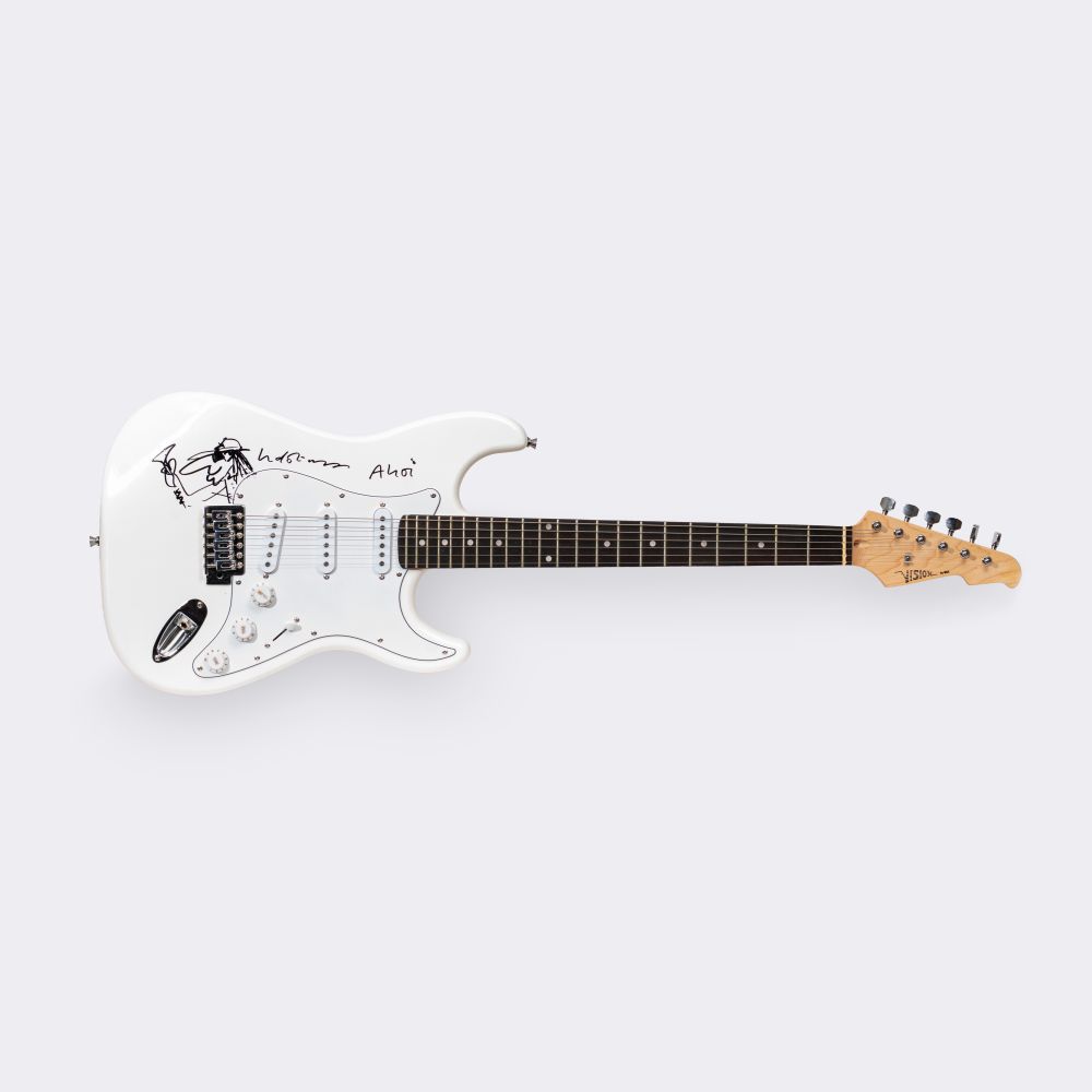 Hand-signed And Painted E-Guitar by Udo Lindenberg - image 3
