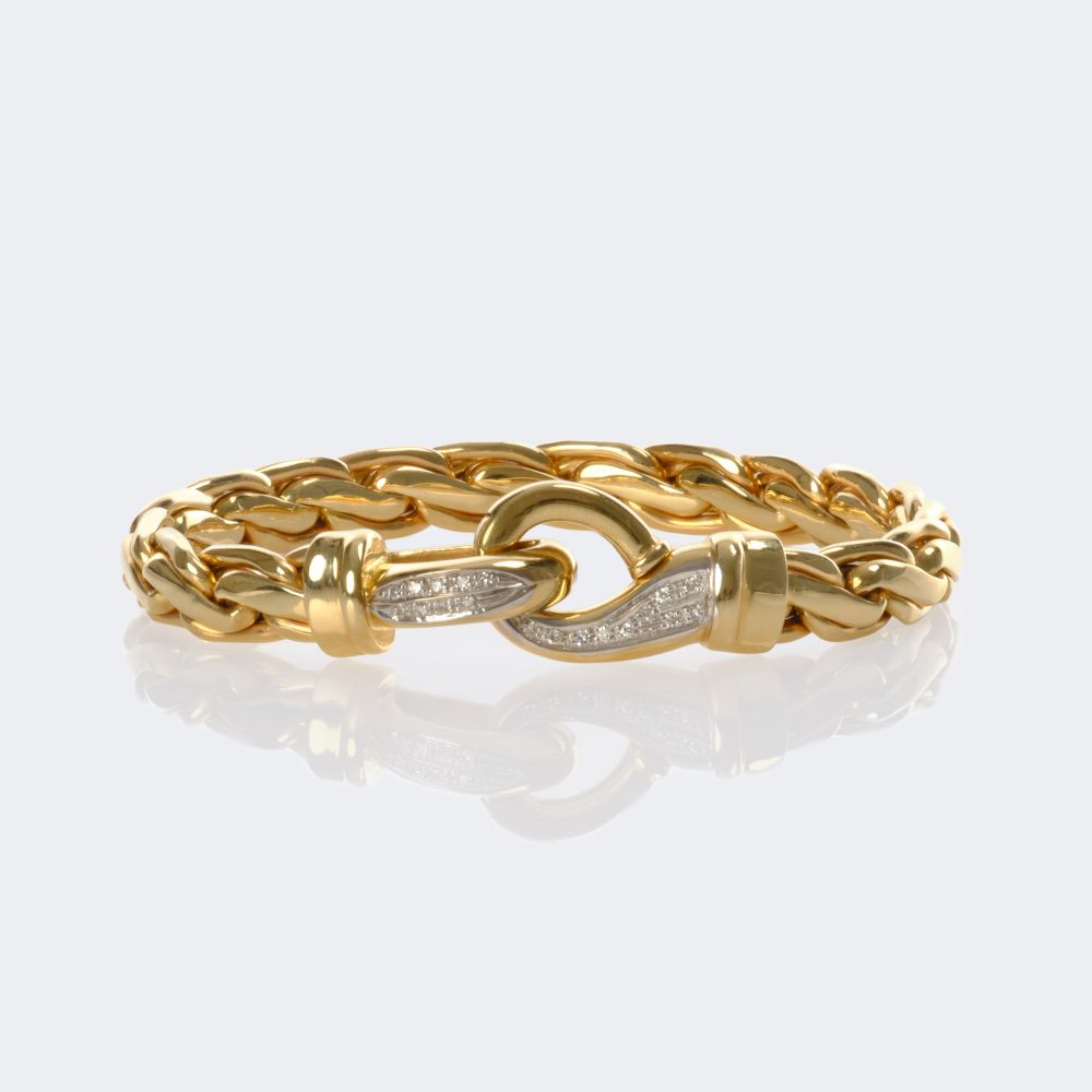 Gold Bracelet with Diamonds