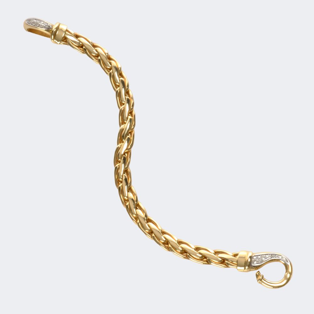 Gold Bracelet with Diamonds - image 2