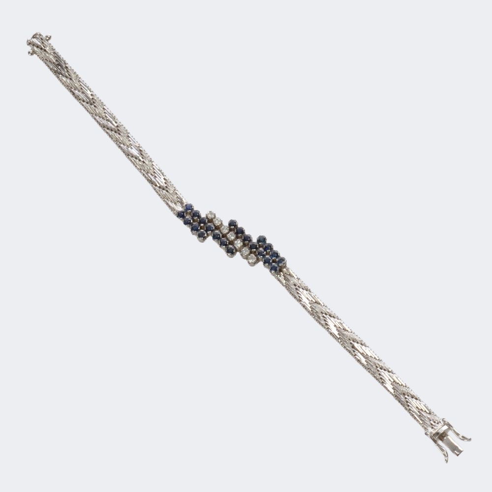 Sapphire Diamond Bracelet - image 2