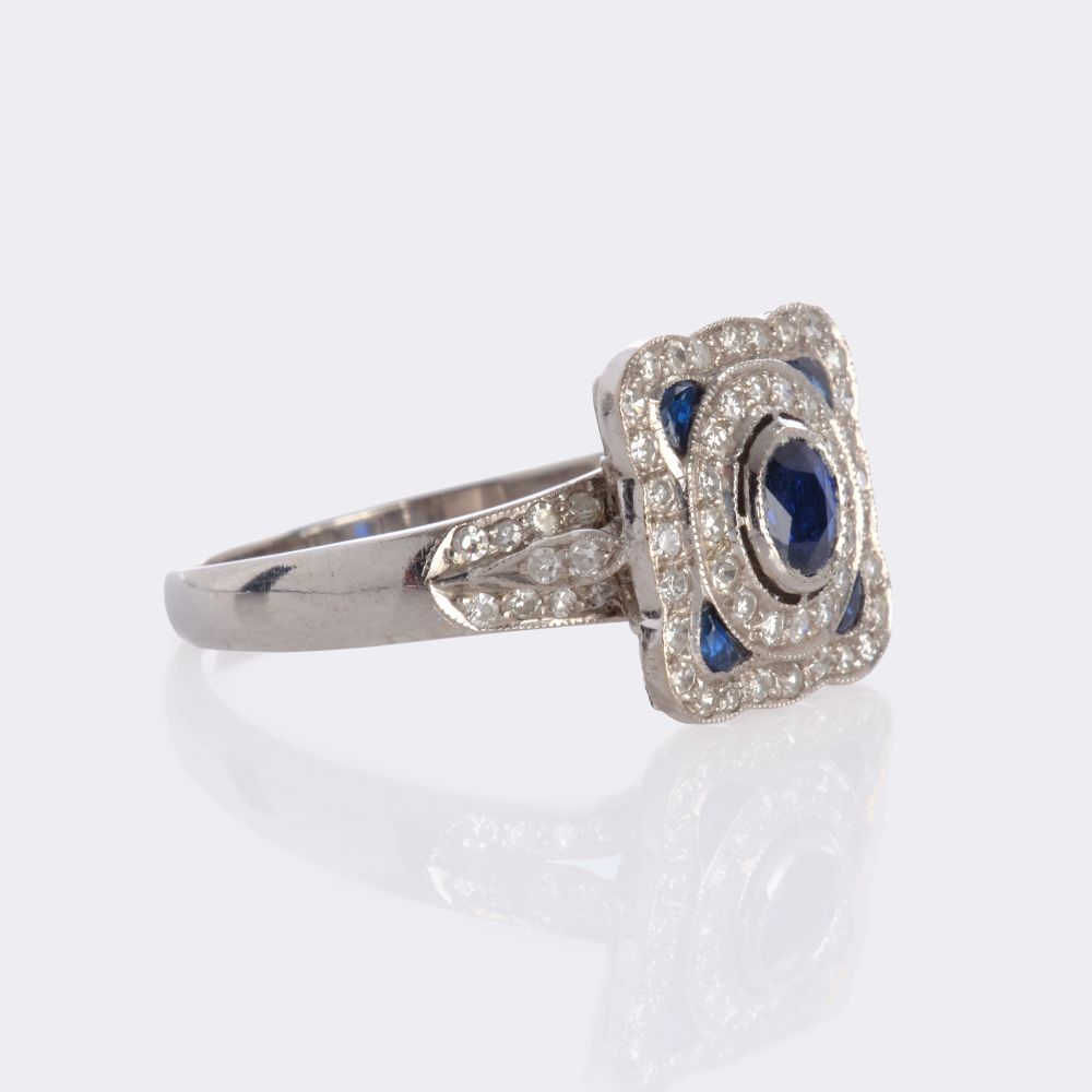 Sapphire Diamond Ring - image 2