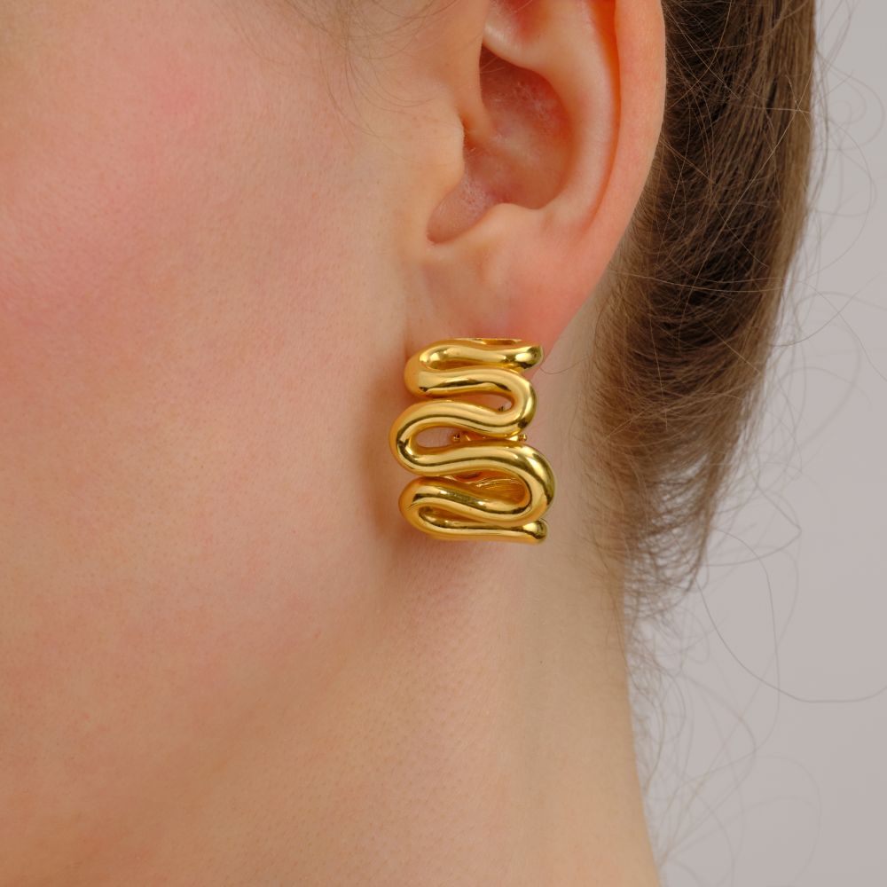 Pair of Creoles 'Waves' - image 2