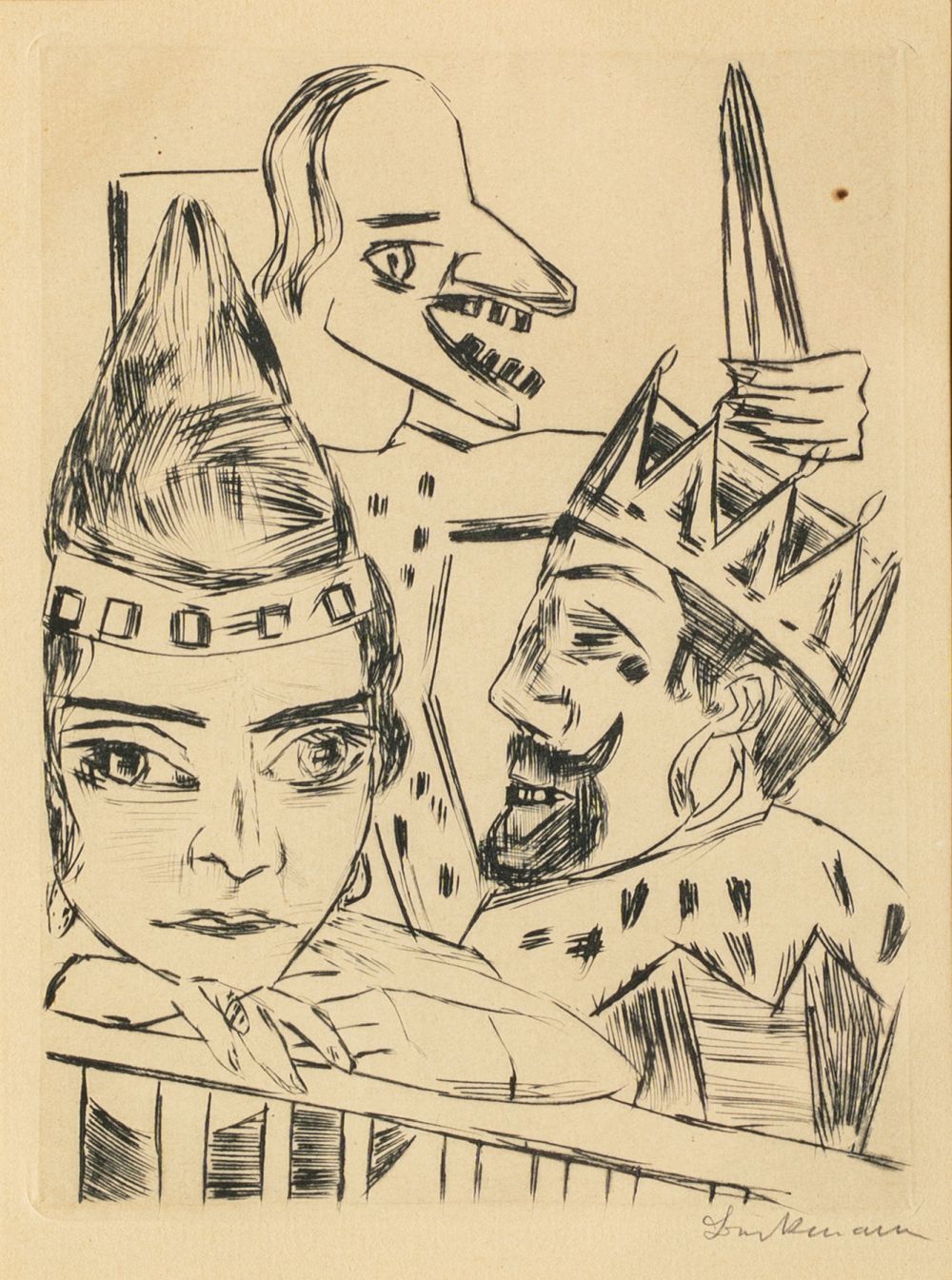 Max Beckmann - König Jerum und seine Frau, die Prinzessin