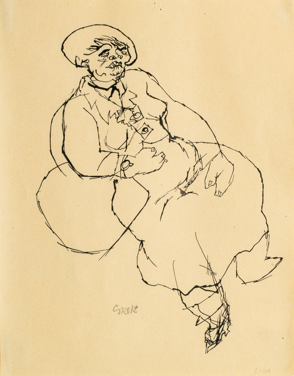 George Grosz - Seated Woman