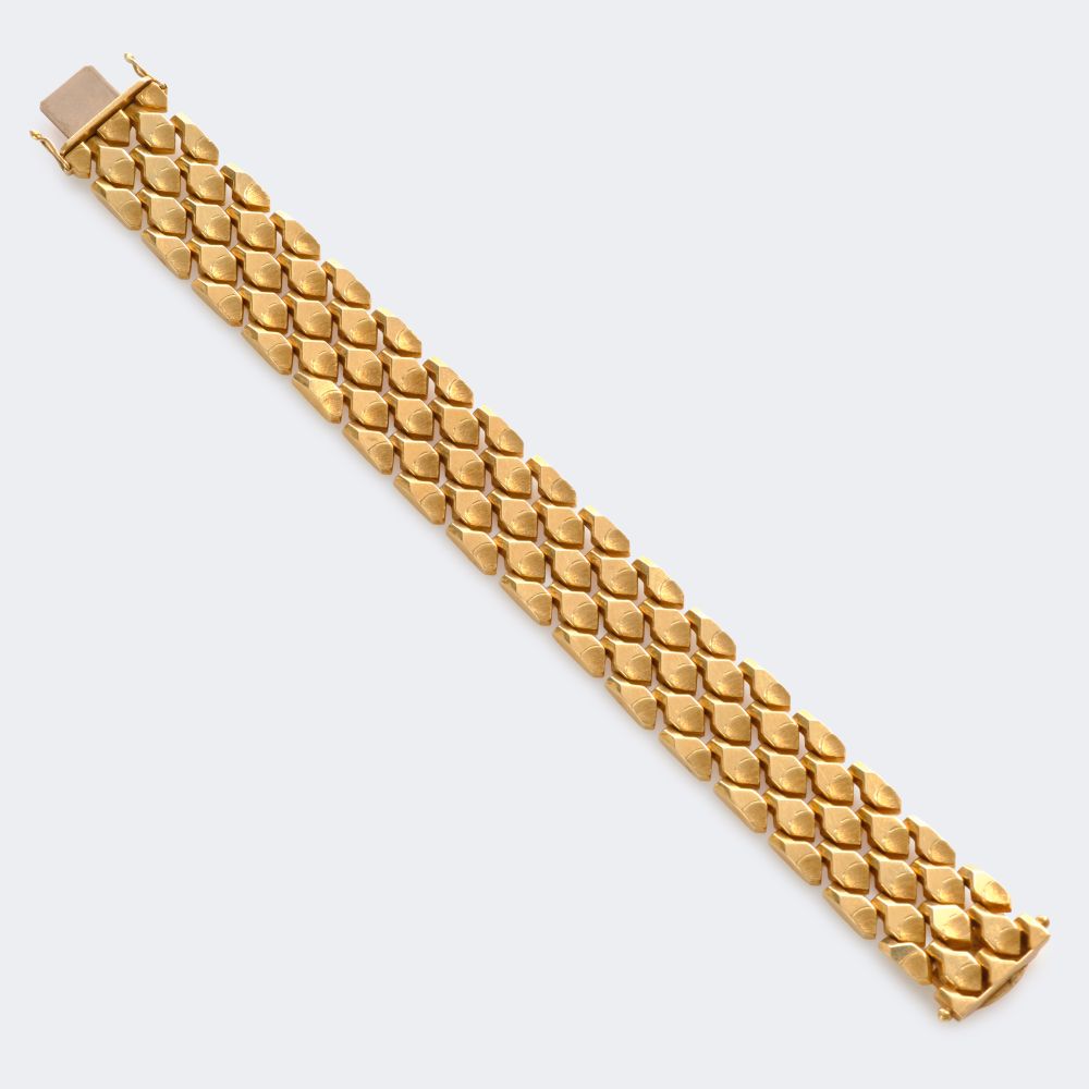 Wide Brick Gold Bracelet - image 2