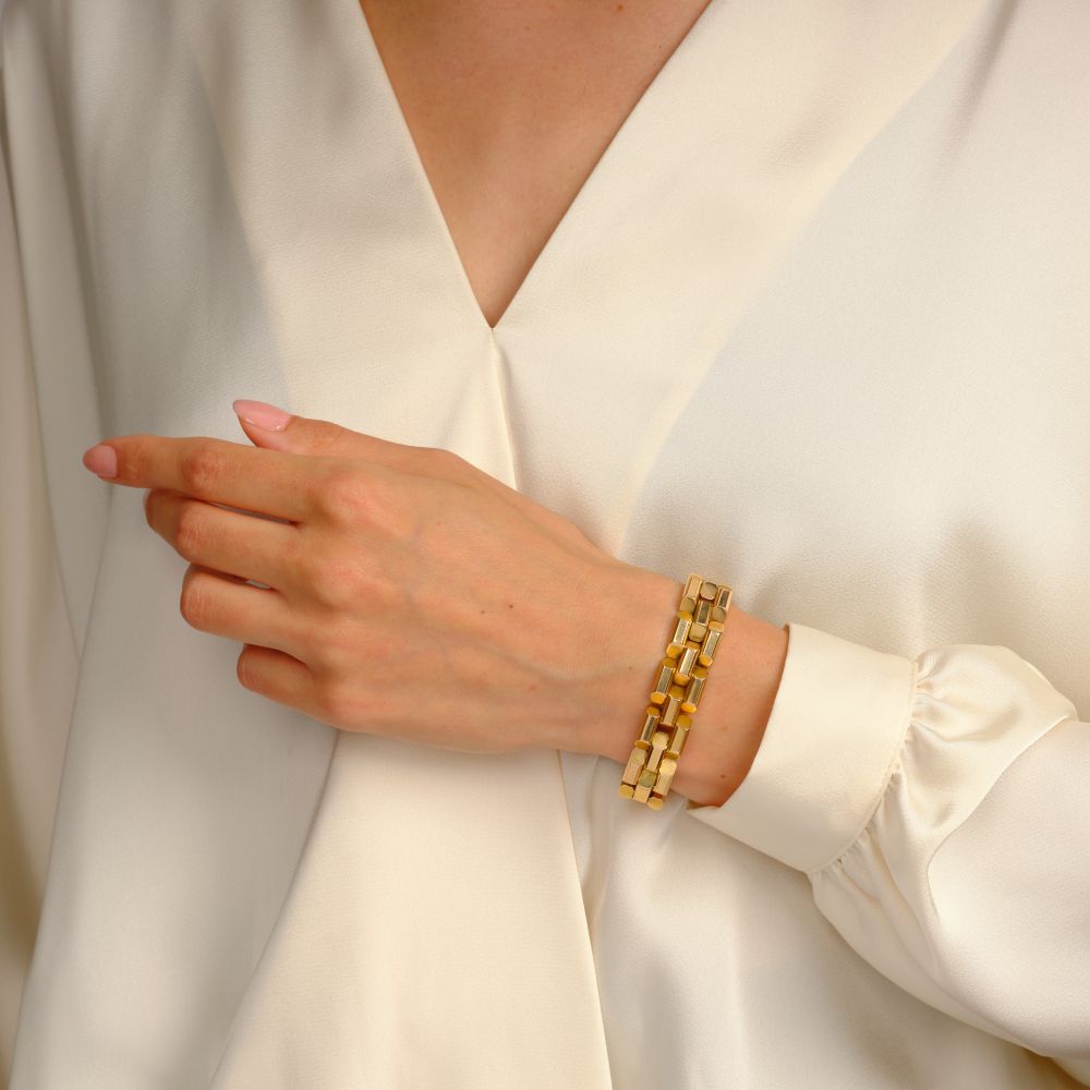 Heavy Brick Gold Bracelet - image 3