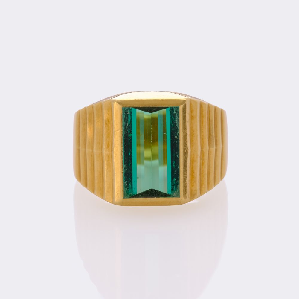 Tourmaline band ring