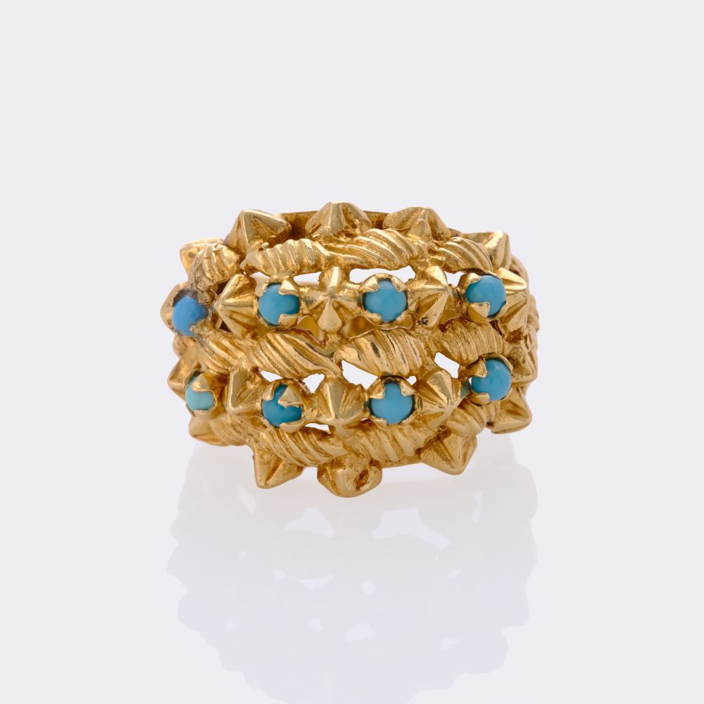 Turquoise Sputnik Ring