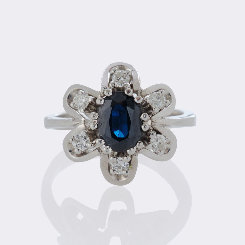 Sapphire Diamond Ring