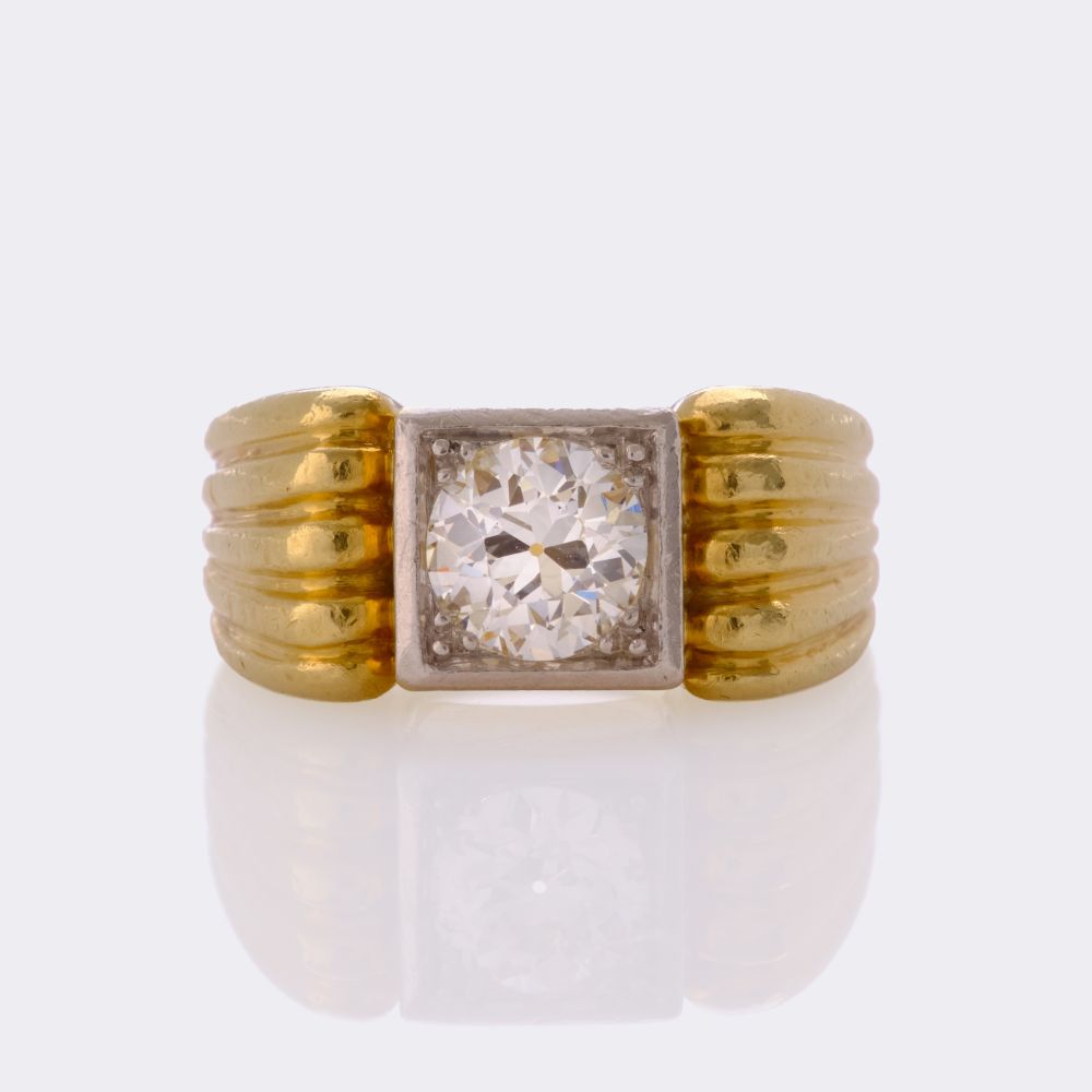 Art-déco Old Cut Diamond Ring