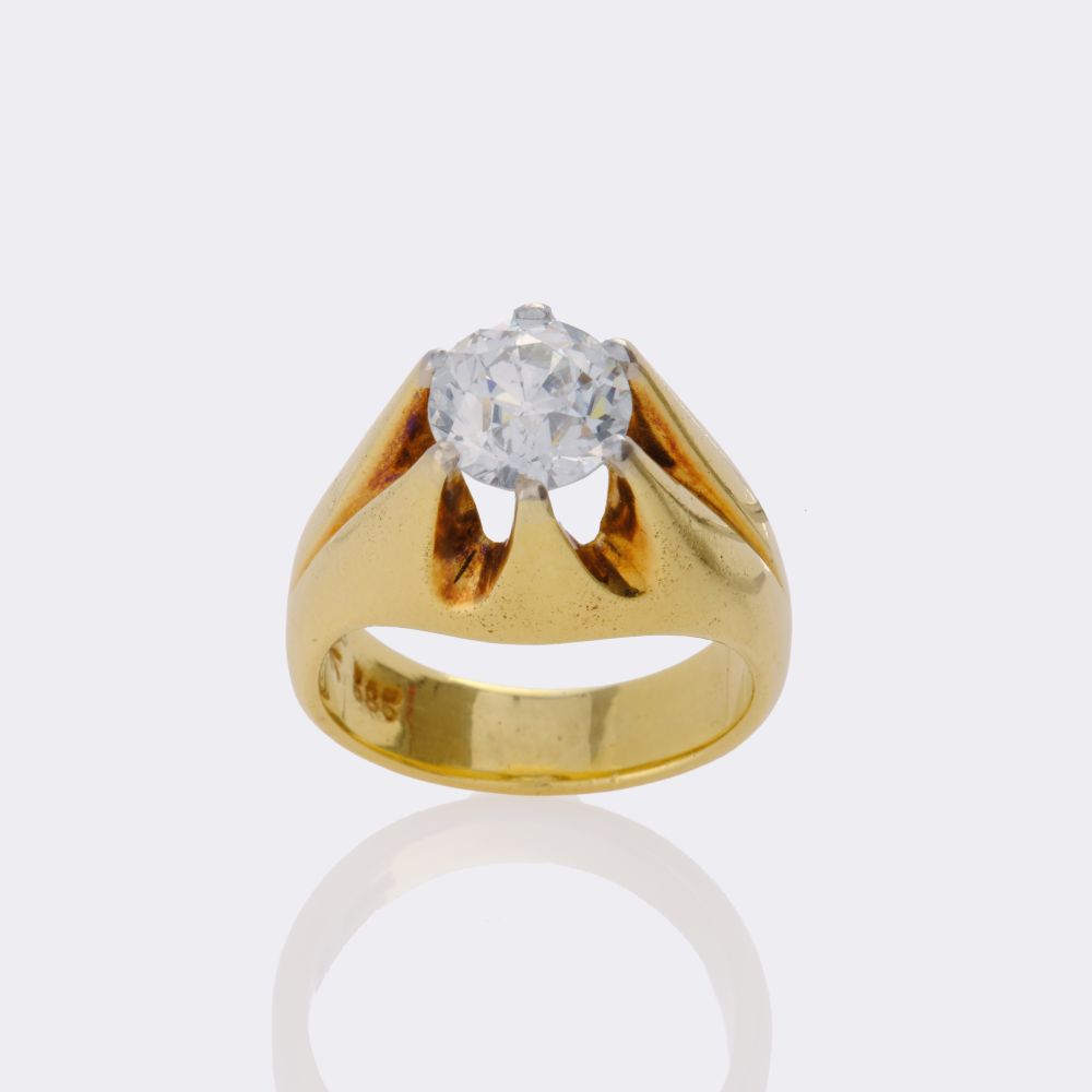 Old Cut Solitaire Ring - image 3