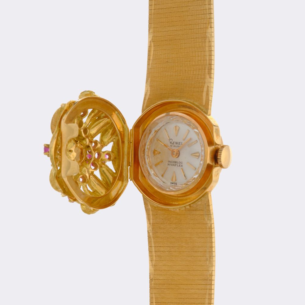 Floral Women's Jewelry Watch with matching Ring - image 5