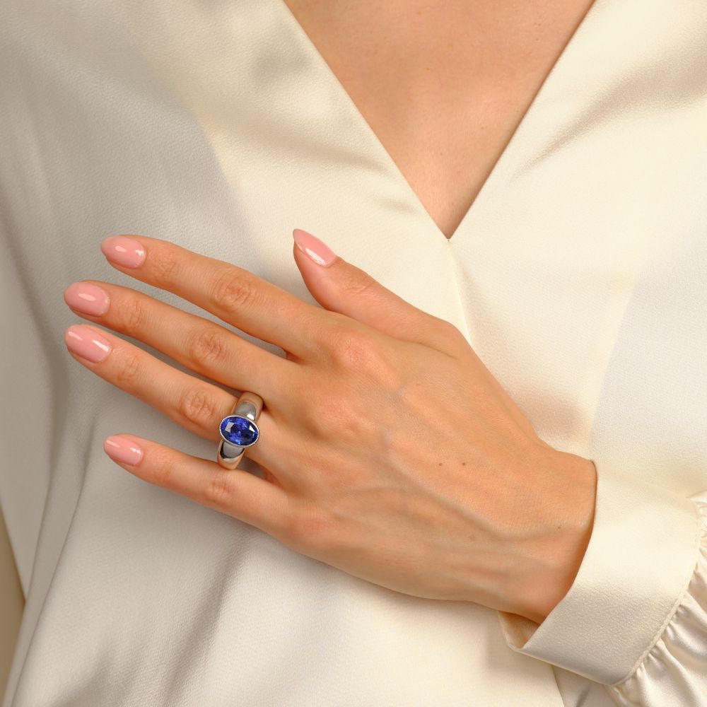 Natural Ceylon Sapphire Ring - image 4