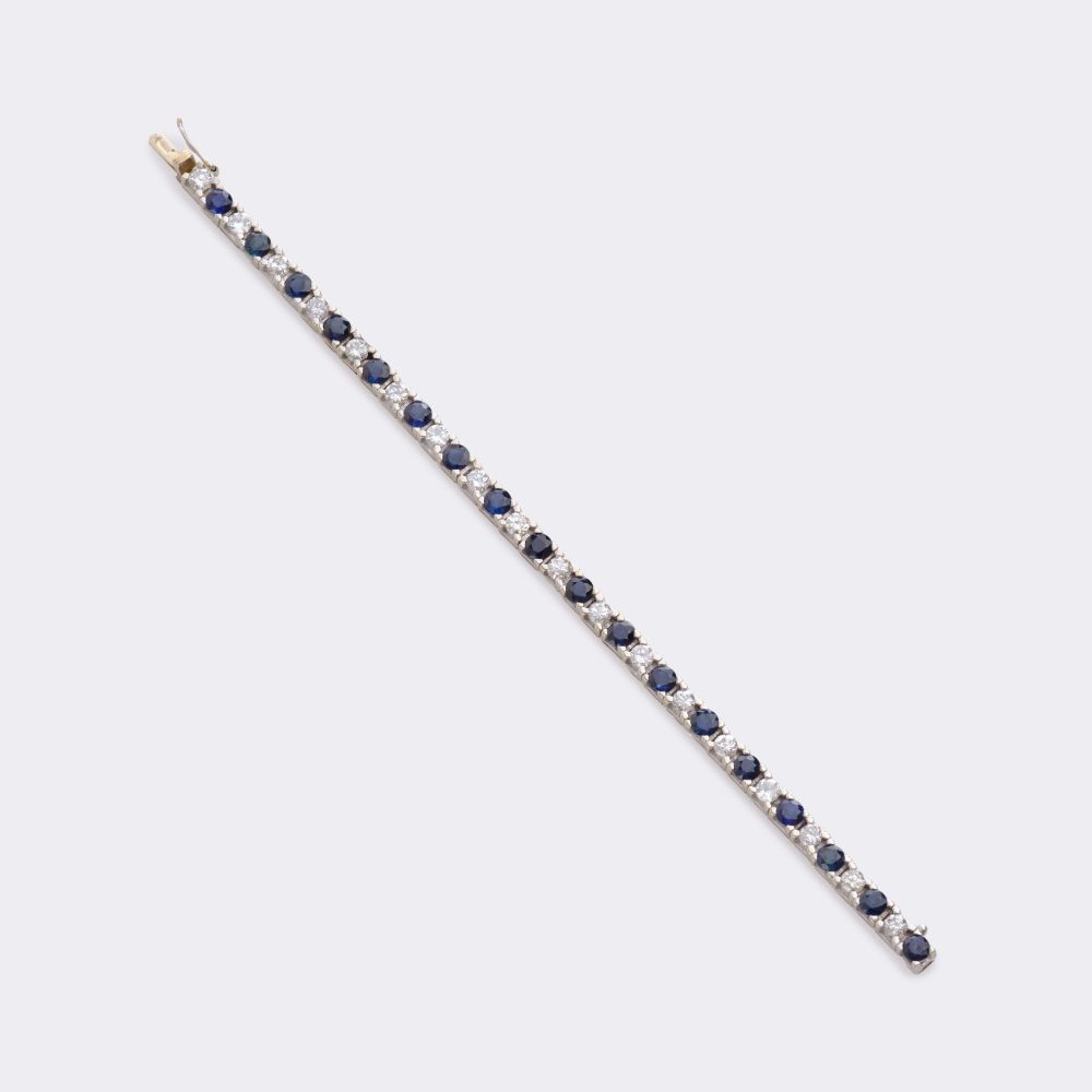 Sapphire Diamond Bracelet - image 2