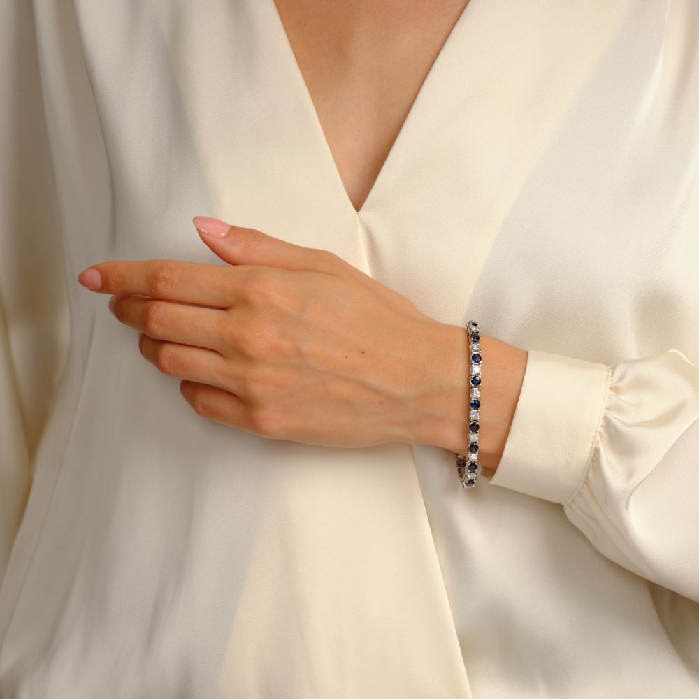 Sapphire Diamond Bracelet - image 3