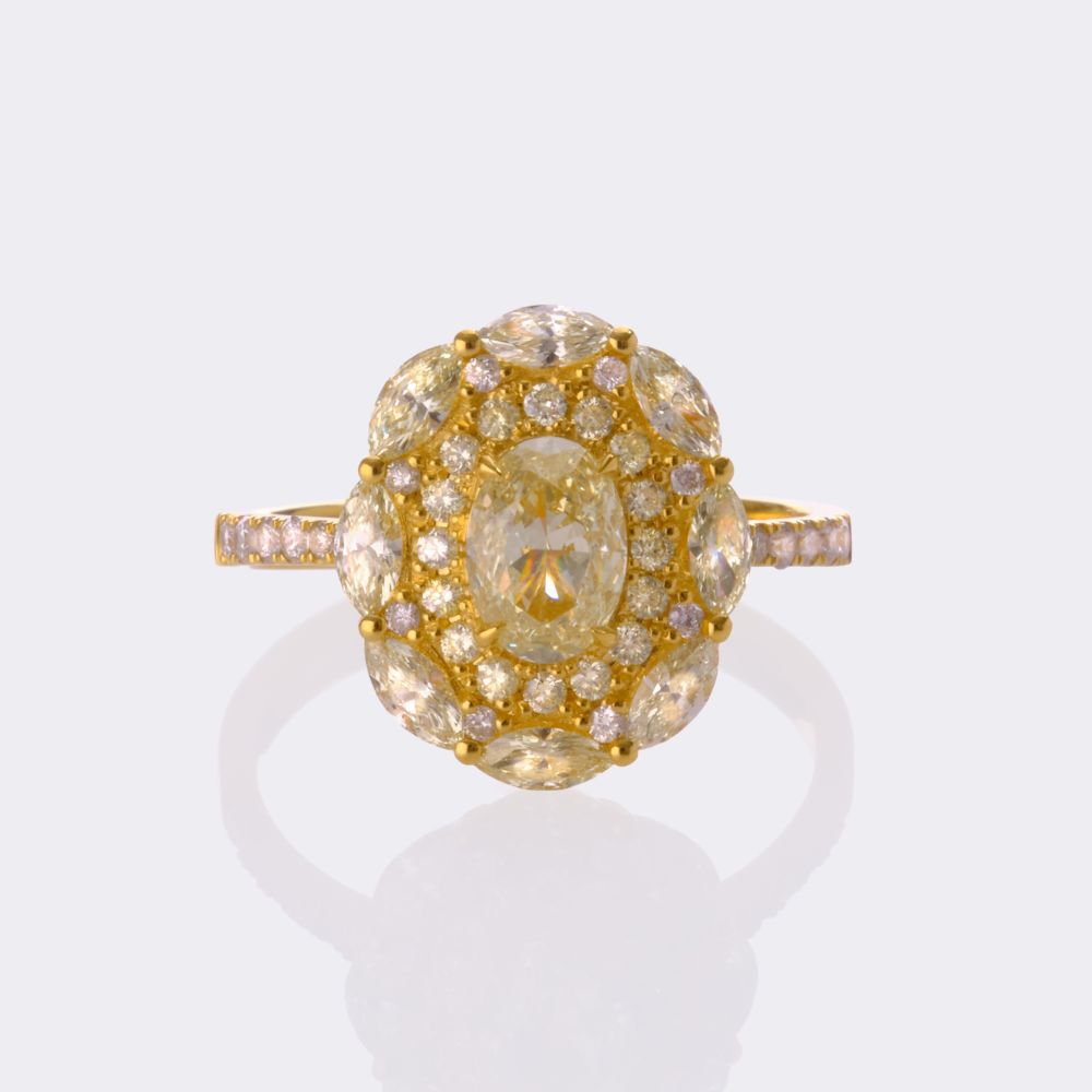 Multicoloured Fancy Diamond Ring