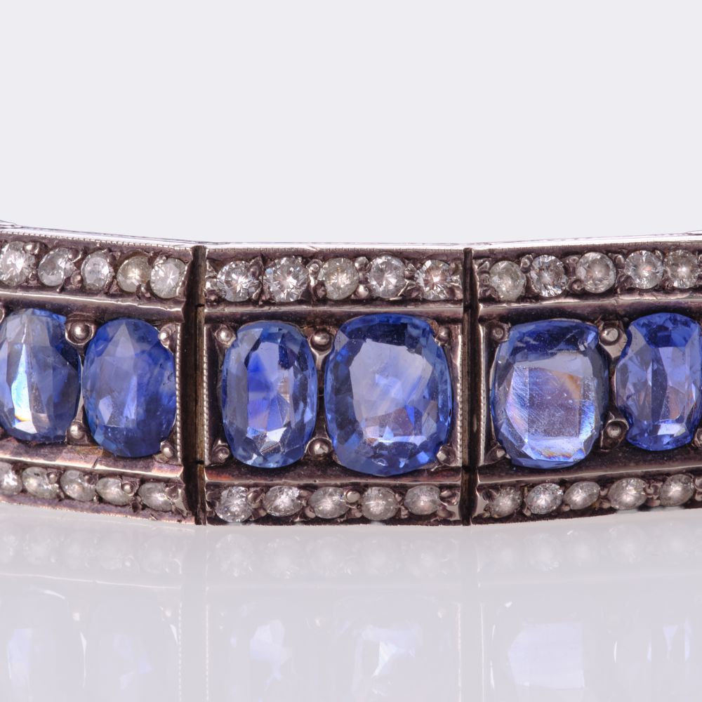 Natural Ceylon Sapphire Bracelet with Diamonds - image 3