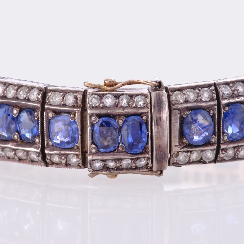 Natural Ceylon Sapphire Bracelet with Diamonds - image 4