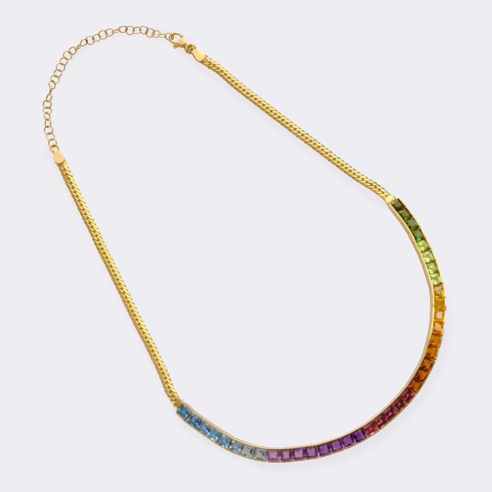 Rainbow Gemstone Necklace - image 2