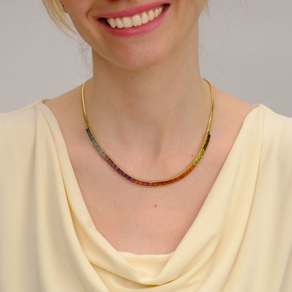 Rainbow Gemstone Necklace - image 3