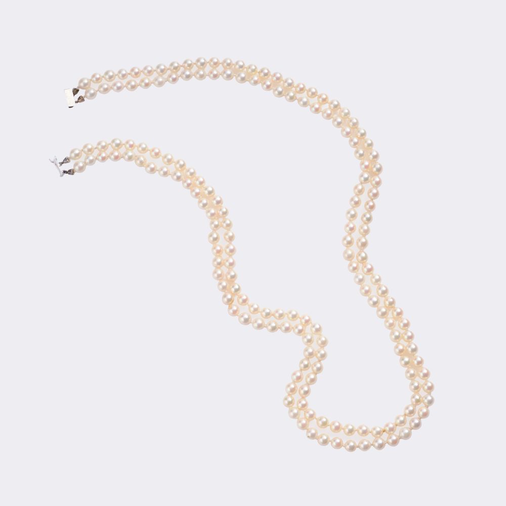 Two-row Pearl Necklace - image 2