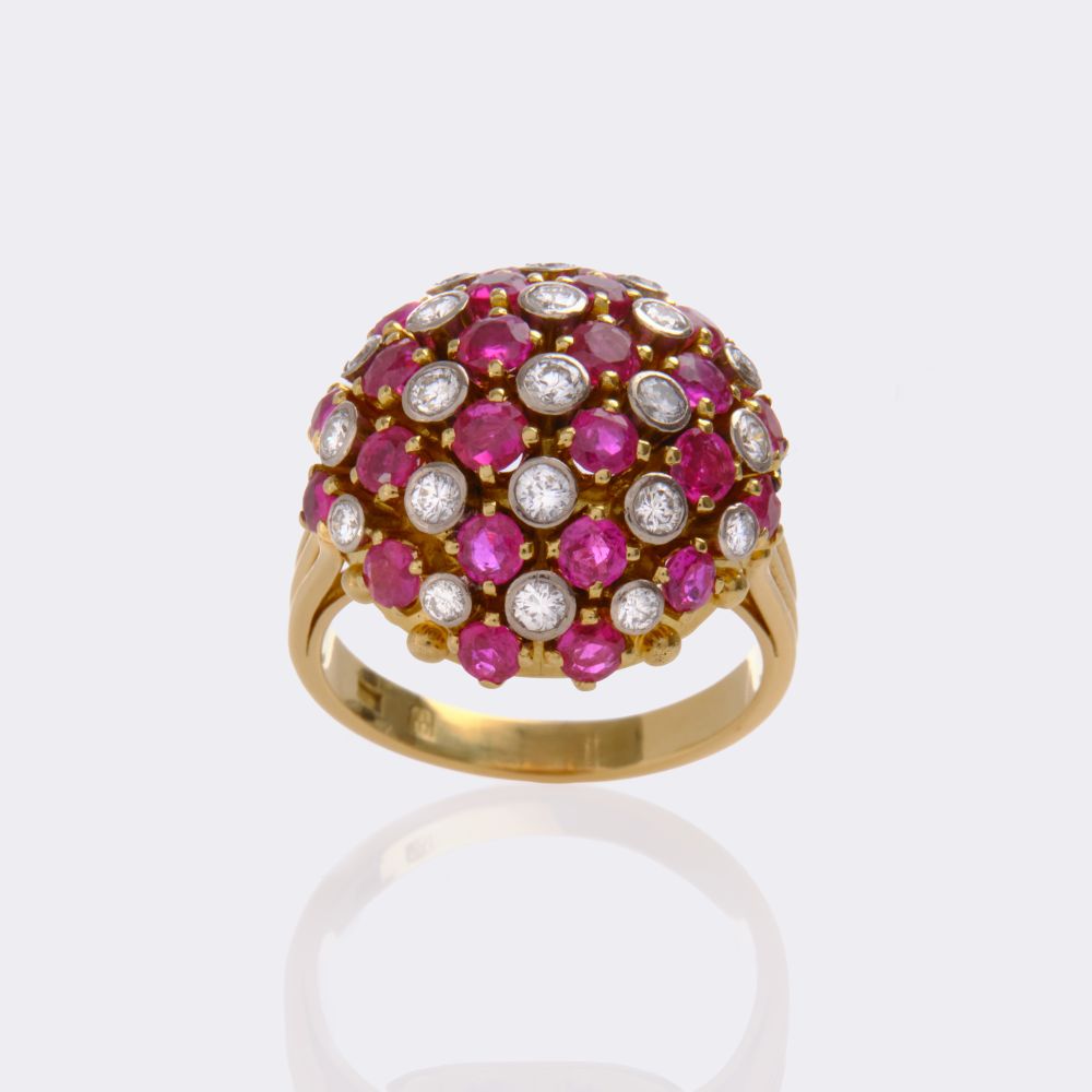 Vintage Ruby Diamond Ring